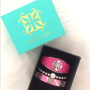 Rustic Cuff Python, Pewter, and Calfskin Bracelets